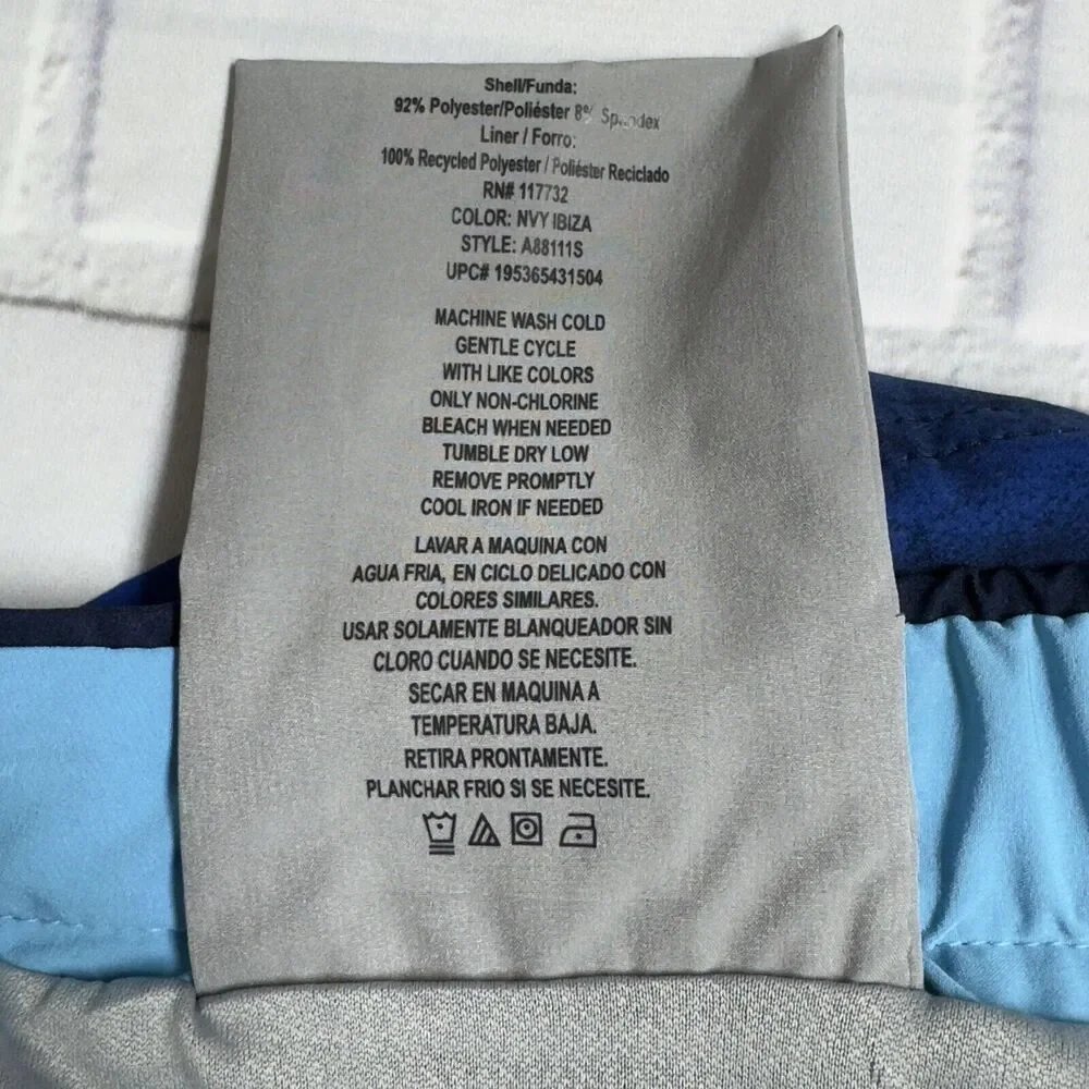 ZeroXposur Men's UPF 50+ Quick Dry Swim Trunks Navy Ibiza Size XXL - Picture 6 of 8